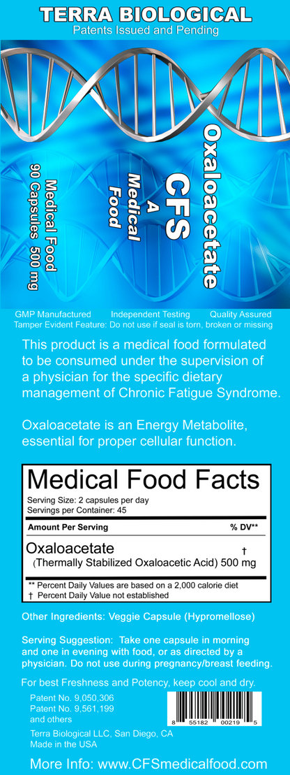 Oxaloacetate CFS - 90 Count Bottle